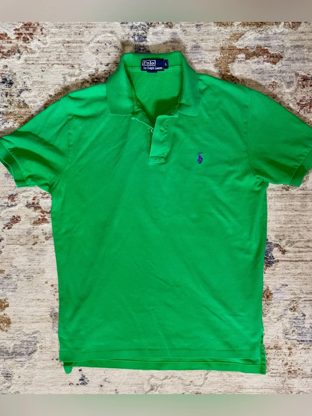 Ralph Lauren Men’s Bright Green Polo with Embroidered Pony